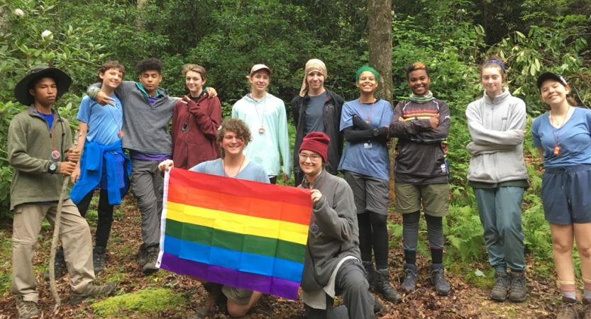 lgbtq teens backpacking camp